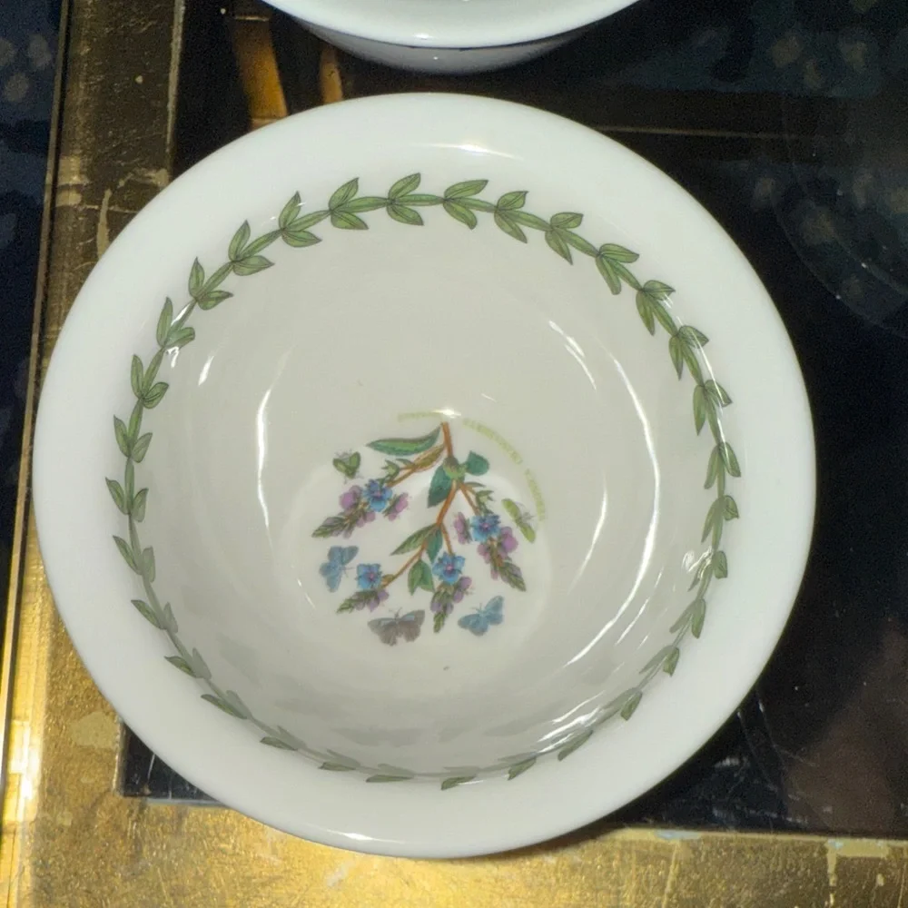 NIB Portmeirion Floral Motif Bowl Set - Green and Purple